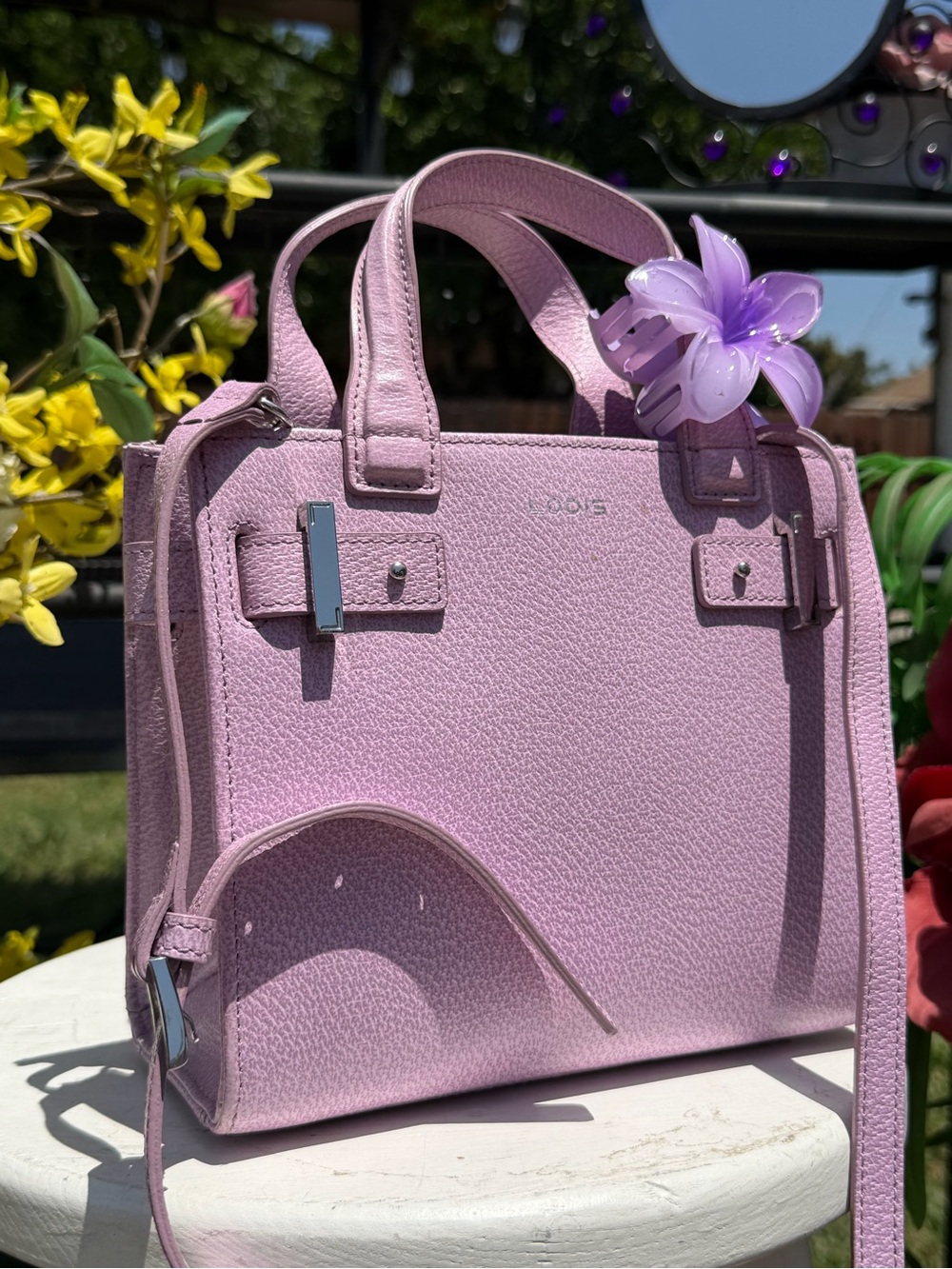 Othr Lavender Top-Handle Satchel with Detachable Strap - Picture 4 of 6